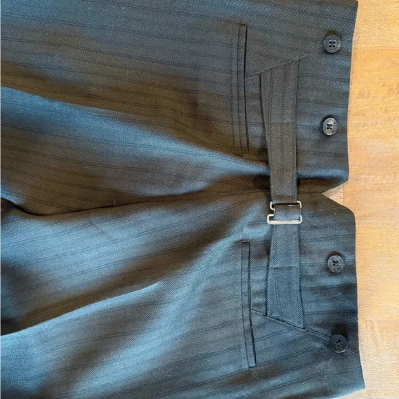 Ralph Lauren Double RL Black/Olive Broken Herringbone Straight Leg Trousers - Picture 4 of 10